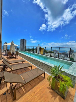 Carnaval Premium completo, Rooftop com piscina vista mar, academia e praia